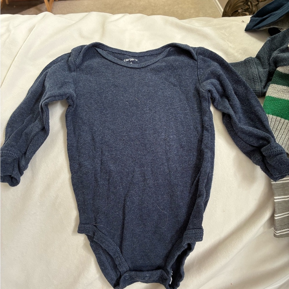 Carter's Dark Blue Long Sleeve Bodysuit
